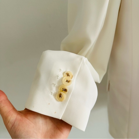 H&M Double Breasted Oversized White Blazer Jacket S - Picture 9 of 9